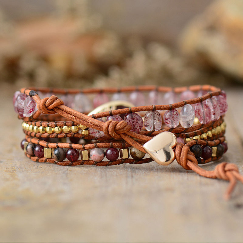 honeybee Mumford's Natural Stone Layered Bracelet