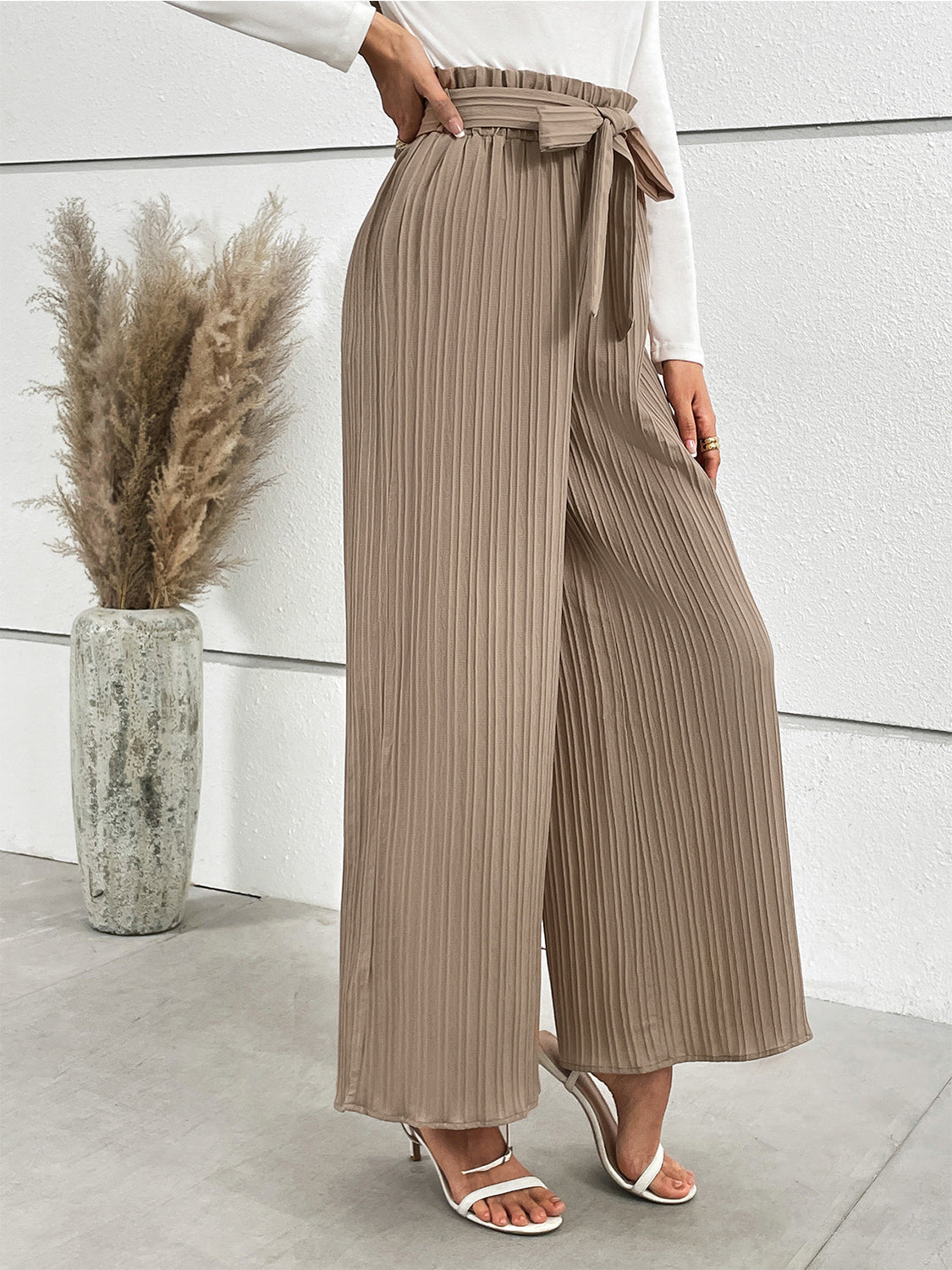 Honeybee Mumford's Tied Wide Leg Long Pants