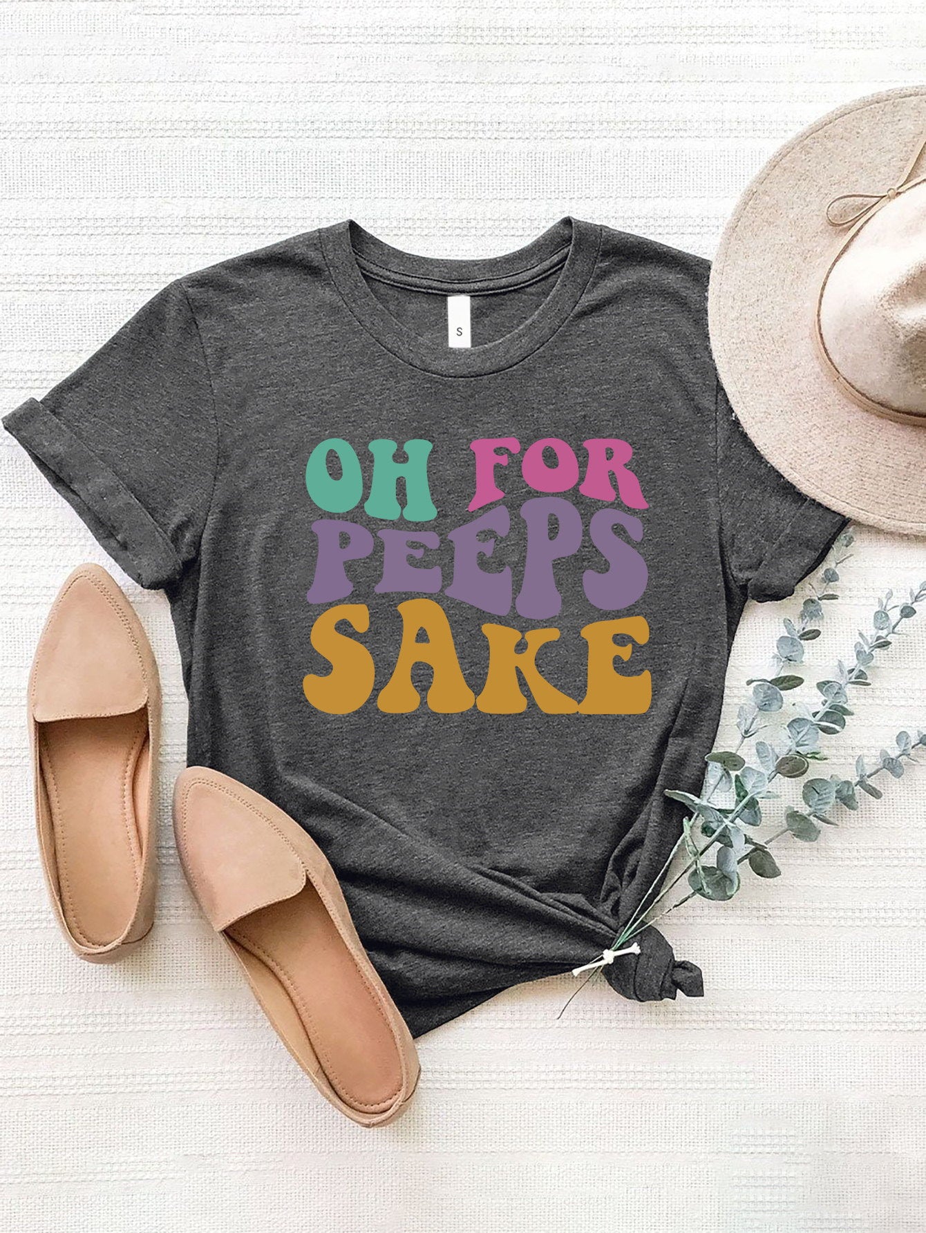 Honeybee Mumford's OH FOR PEEPS SAKE Round Neck T-Shirt