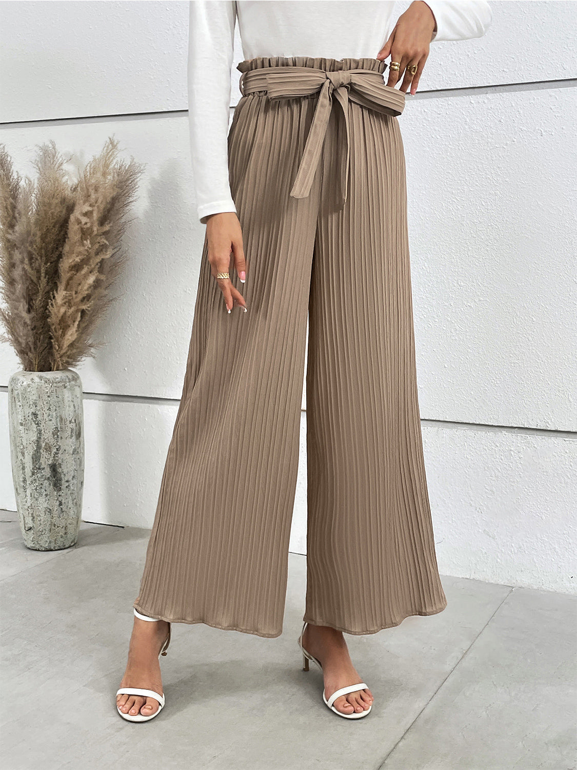 Honeybee Mumford's Tied Wide Leg Long Pants