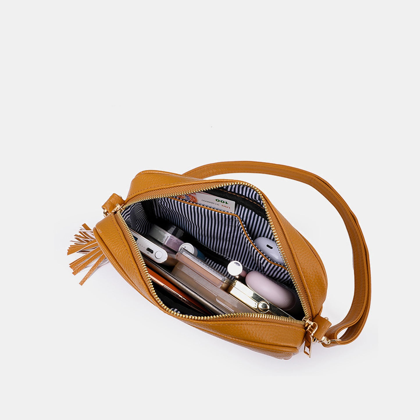 Honeybee Mumford's Tassel Leather Crossbody Bag