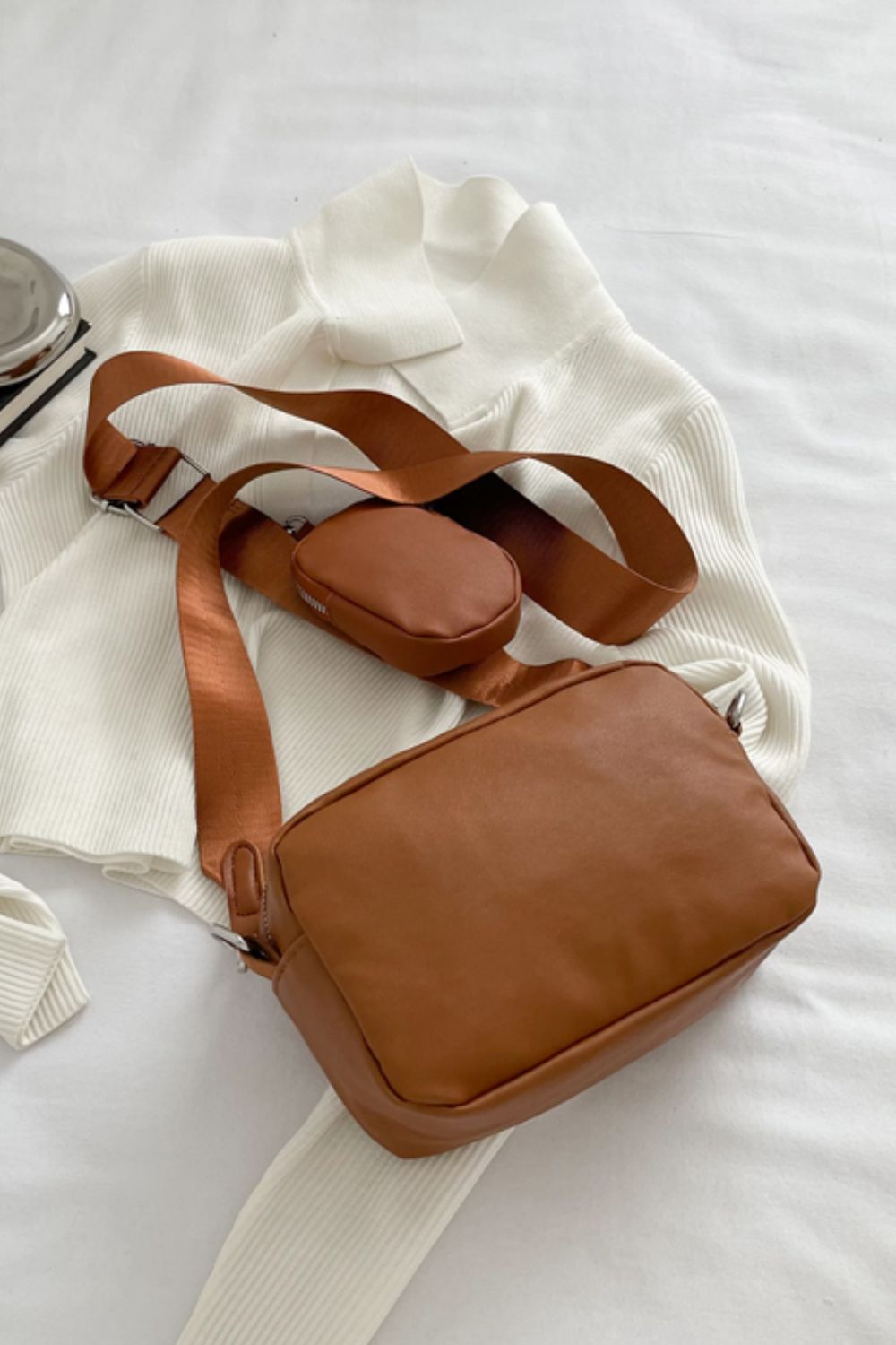 Honeybee Mumford's Leather Shoulder Bag with Small Purse