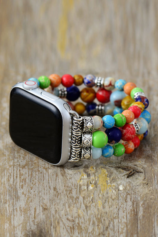 honeybee Mumford's Imperial Jasper Beaded Watchband Bracelet