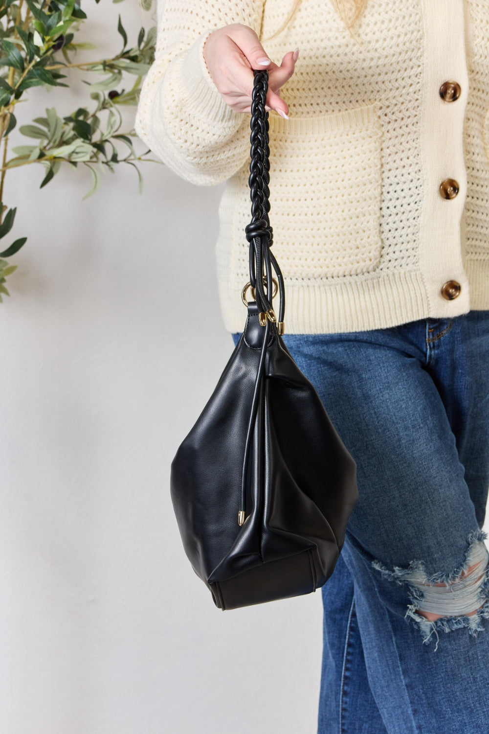 Honeybee Mumford's Braided Strap Shoulder Bag