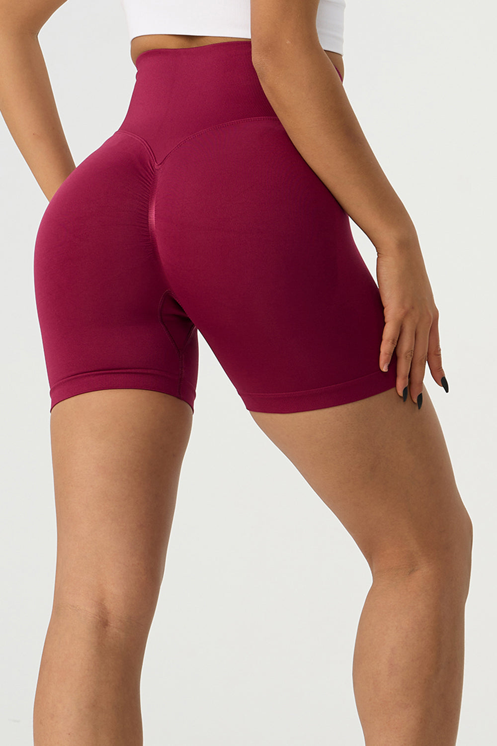 Honeybee Mumford's High Waist Wide Waistband Active Shorts