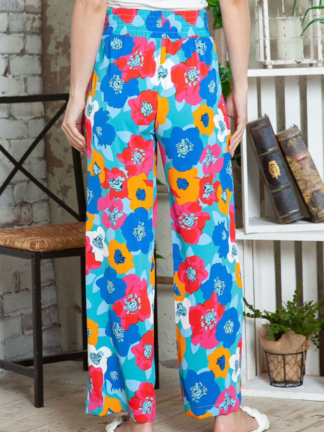 Honeybee Mumford's Printed Drawstring Wide Leg Pants