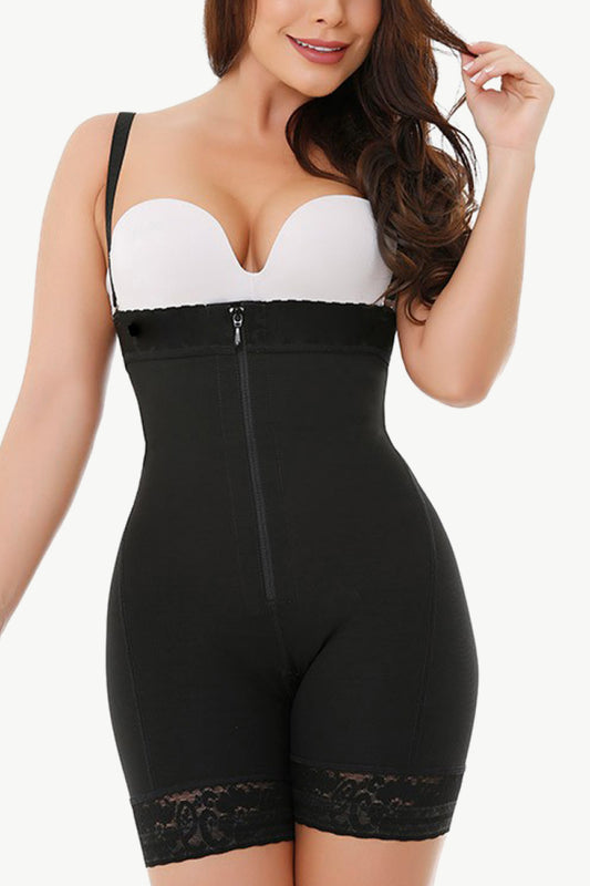 Honeybee Mumford's Full Size Zip Up Under-Bust Shaping Bodysuit