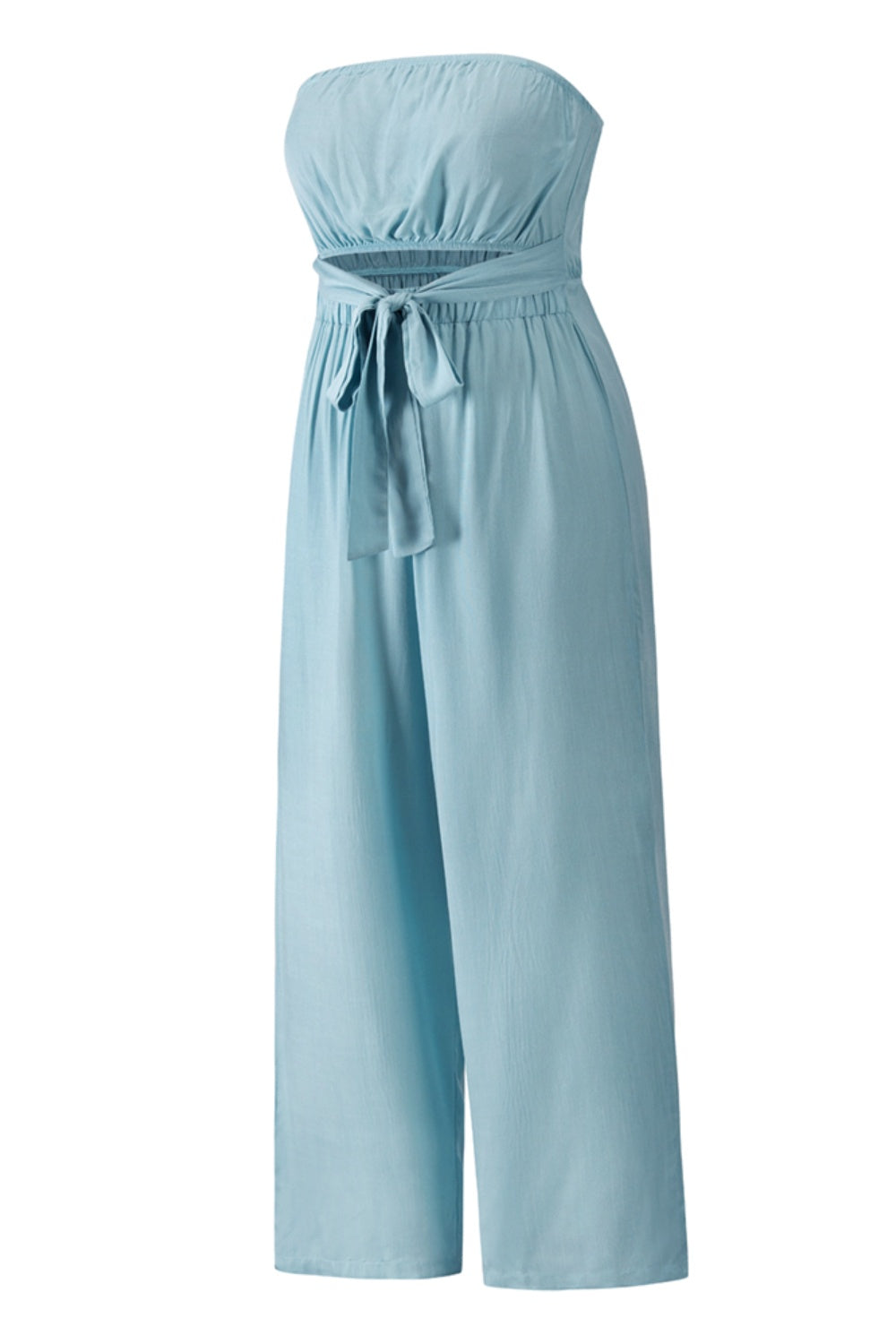 Honeybee Mumford's Tied Cutout Tube Wide Leg Jumpsuit