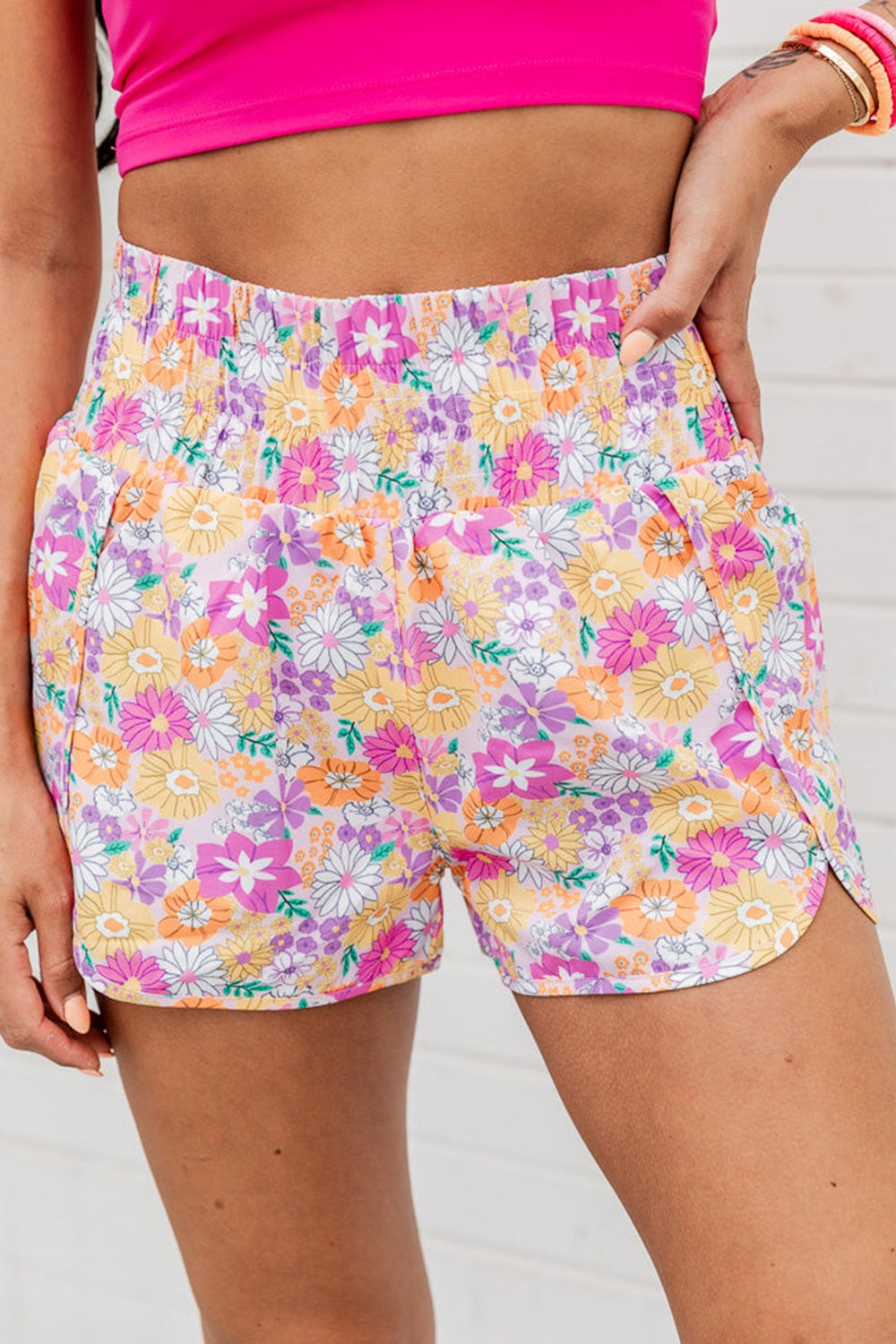 Honeybee Mumford's Printed High Waist Shorts