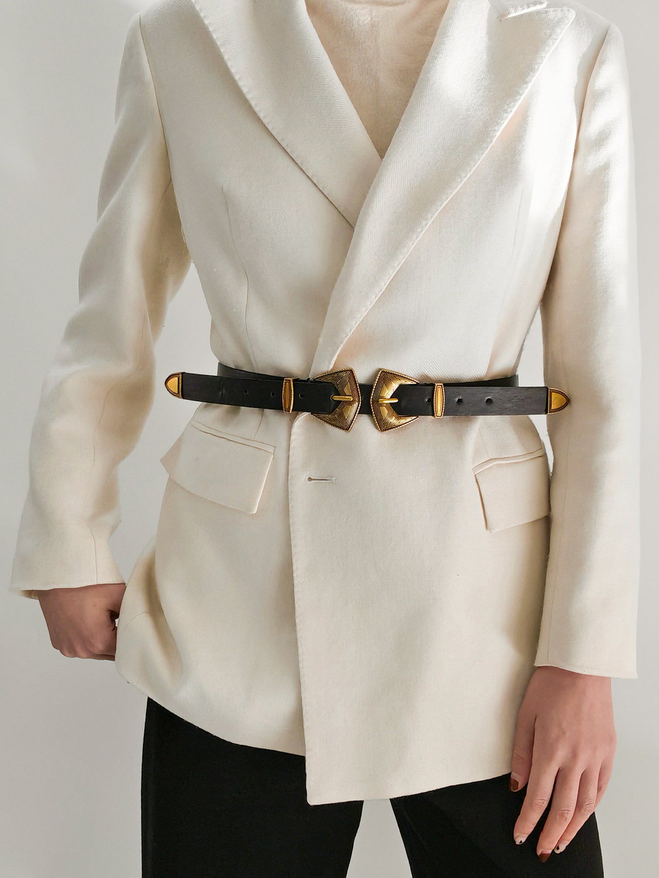 Honeybee Mumford's Double Buckle Leather Belt