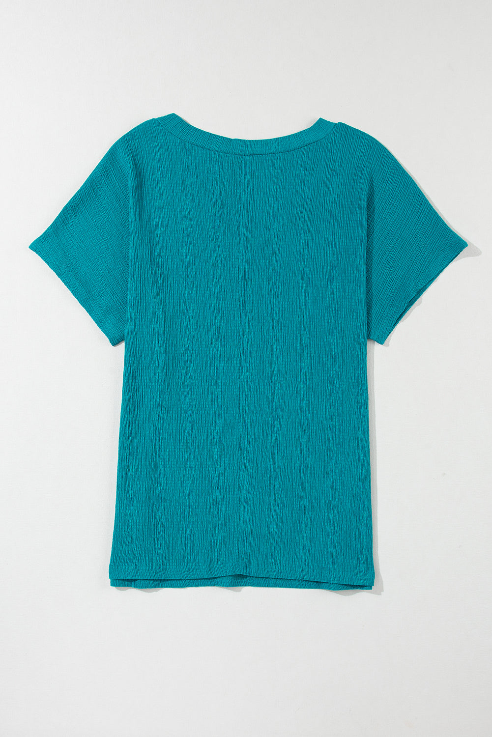 Honeybee Mumford's Blue Sapphire Crinkled V Neck Wide Sleeve T-shirt