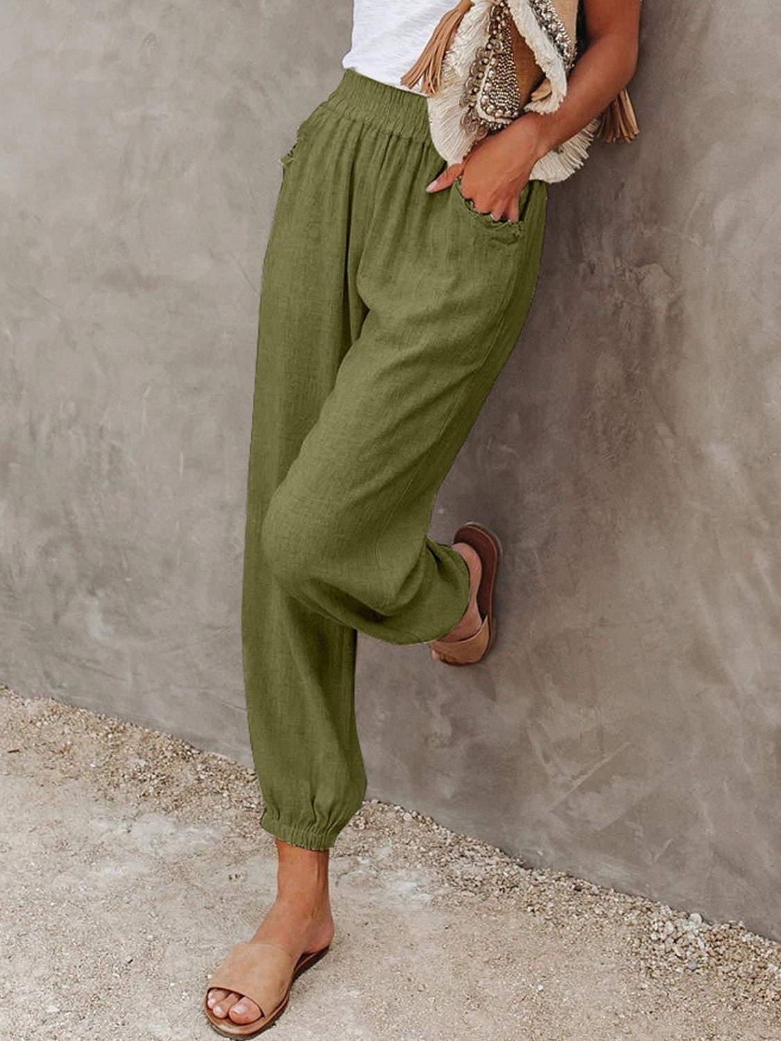 Honeybee Mumford's High Waist Cropped Pants