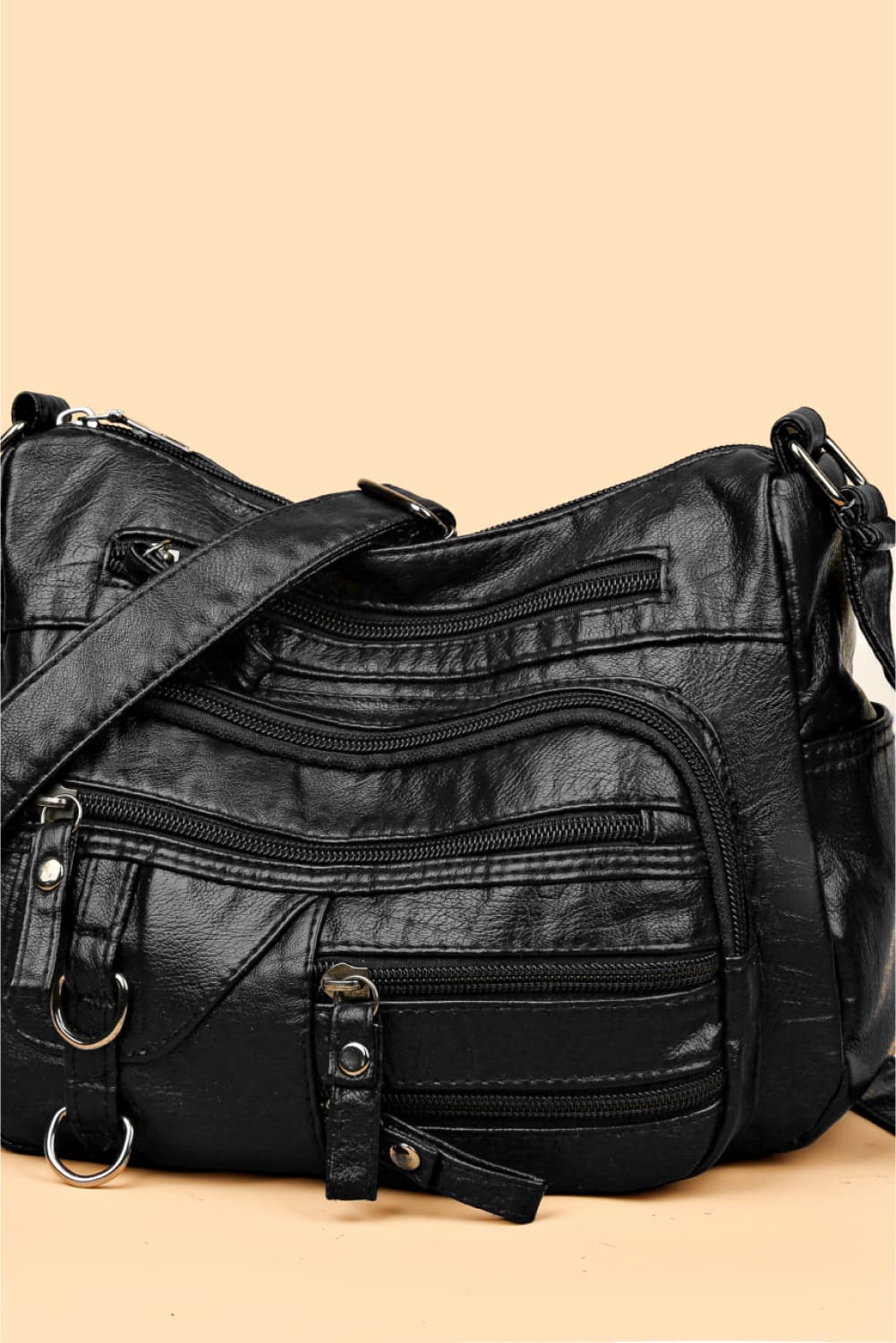 Honeybee Mumford's Multi-Pocket Leather Crossbody Bag