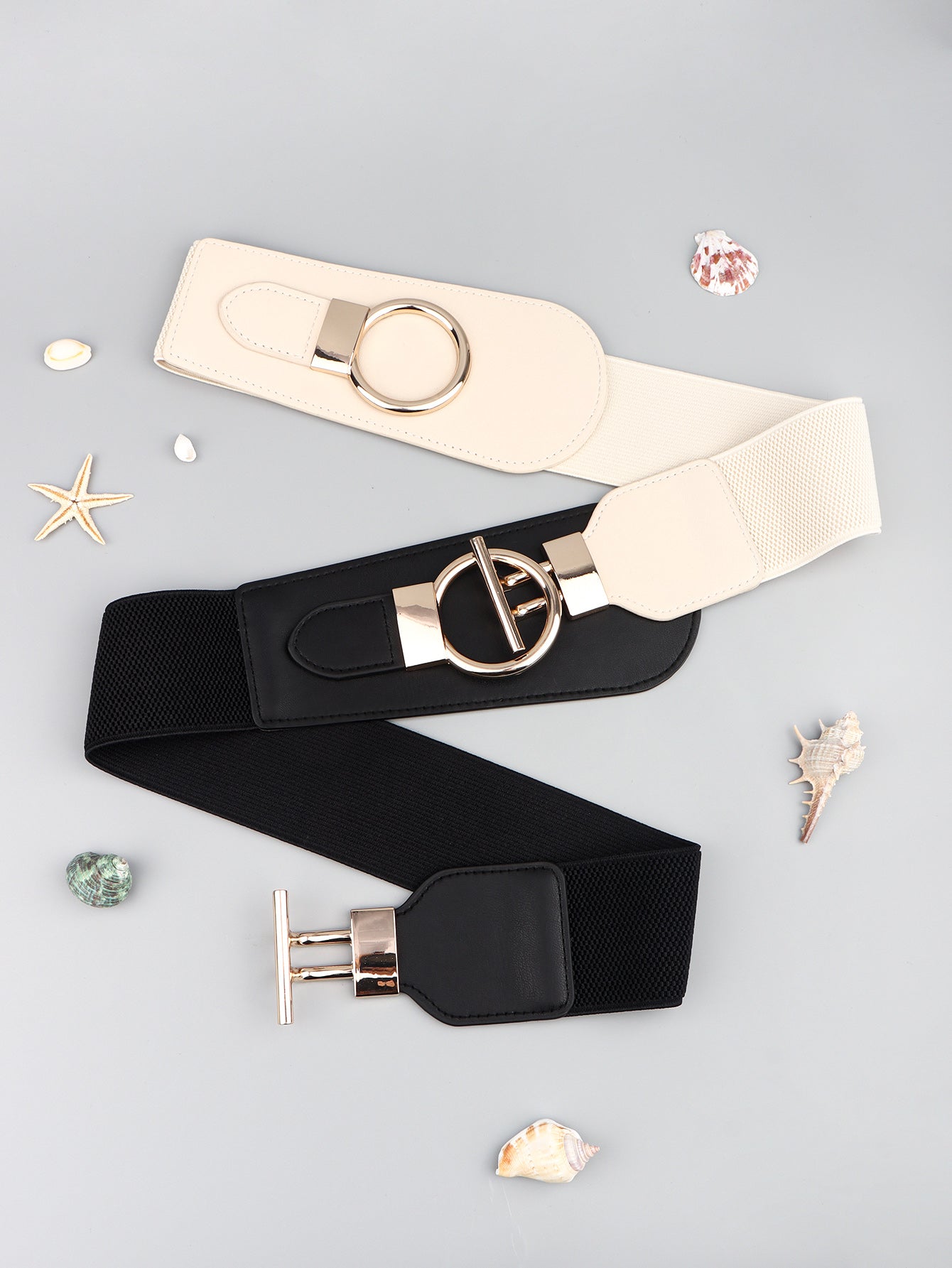 Honeybee Mumford's Elastic Wide Belt with Buckle