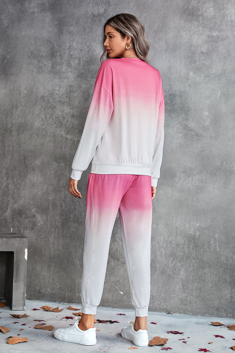 Honeybee Mumford's Gradient Round Neck Sweatshirt and Joggers Set