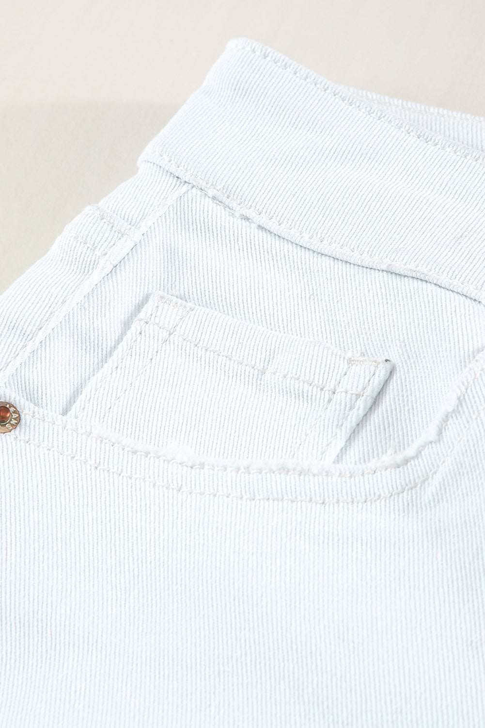 Honeybee Mumford's White Distressed Frayed Denim Shorts