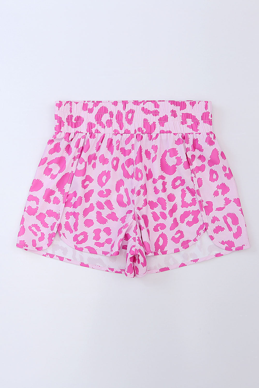 Honeybee Mumford's Pink Leopard High Waisted Athletic Shorts