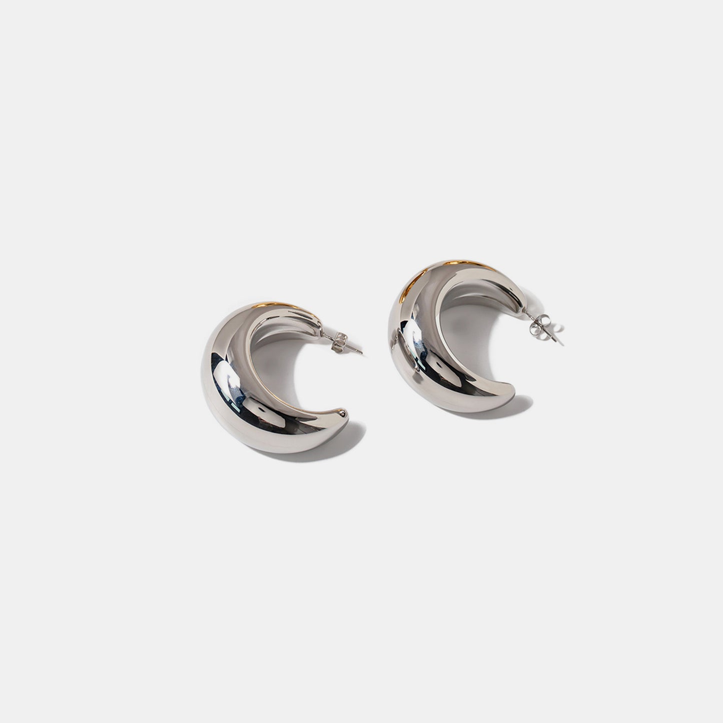 honeybee Mumford's 18K Gold-Plated Moon Crescent Earrings