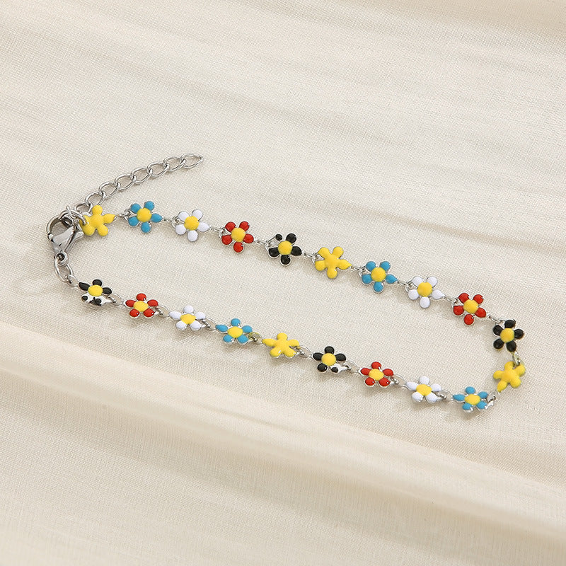 Honeybee Mumford's Flower & Cross Bracelet