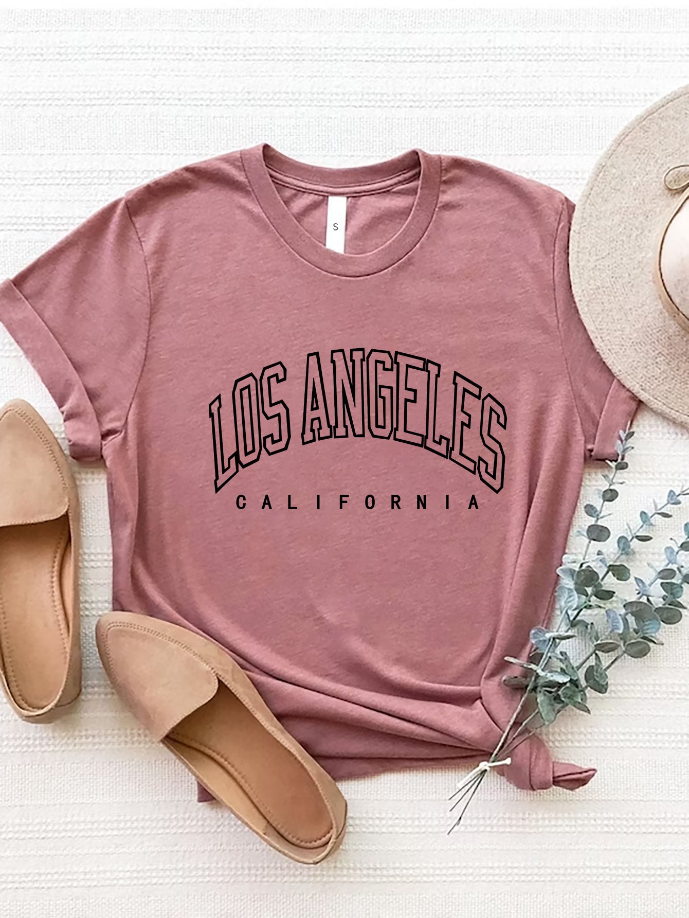 Honeybee Mumford's LOS ANGELES CALIFORNIA Round Neck T-Shirt