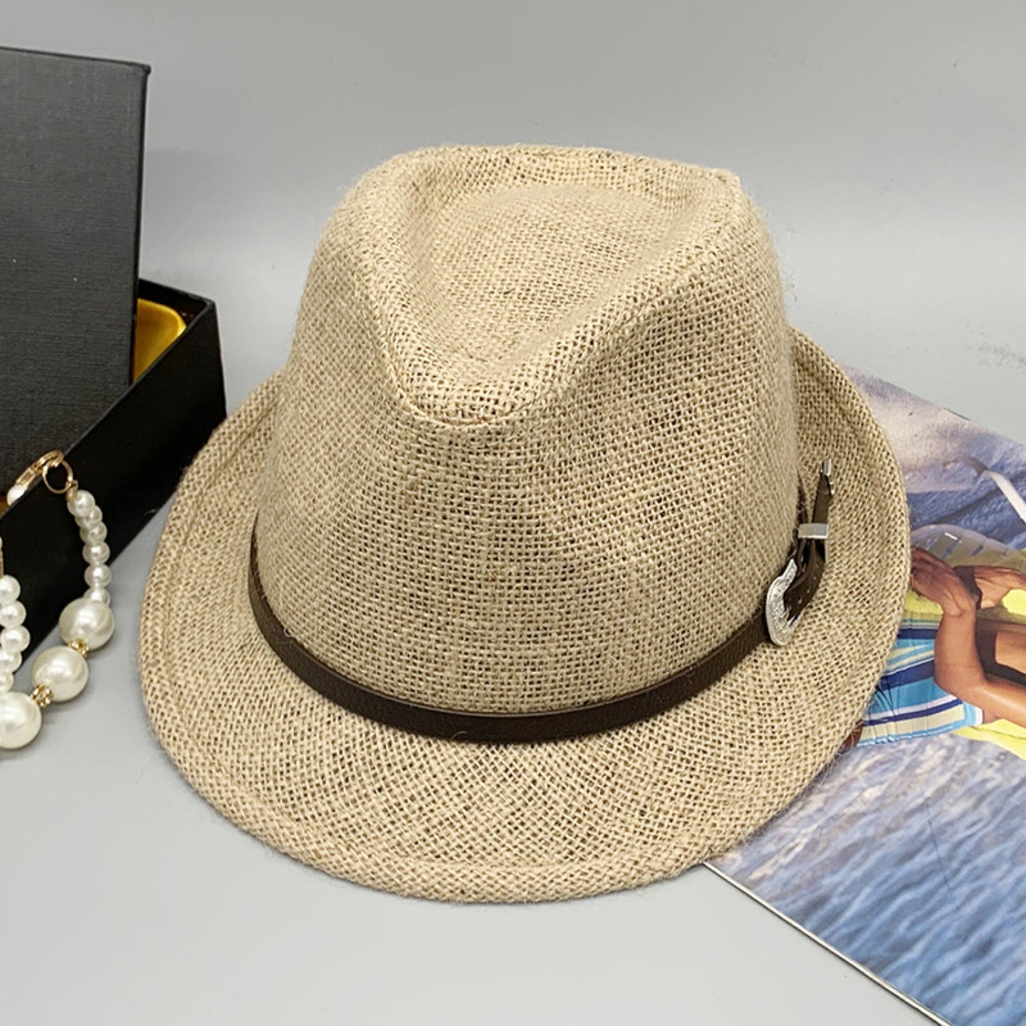 Honeybee Mumford's Short Brim Jute Cloth Hat