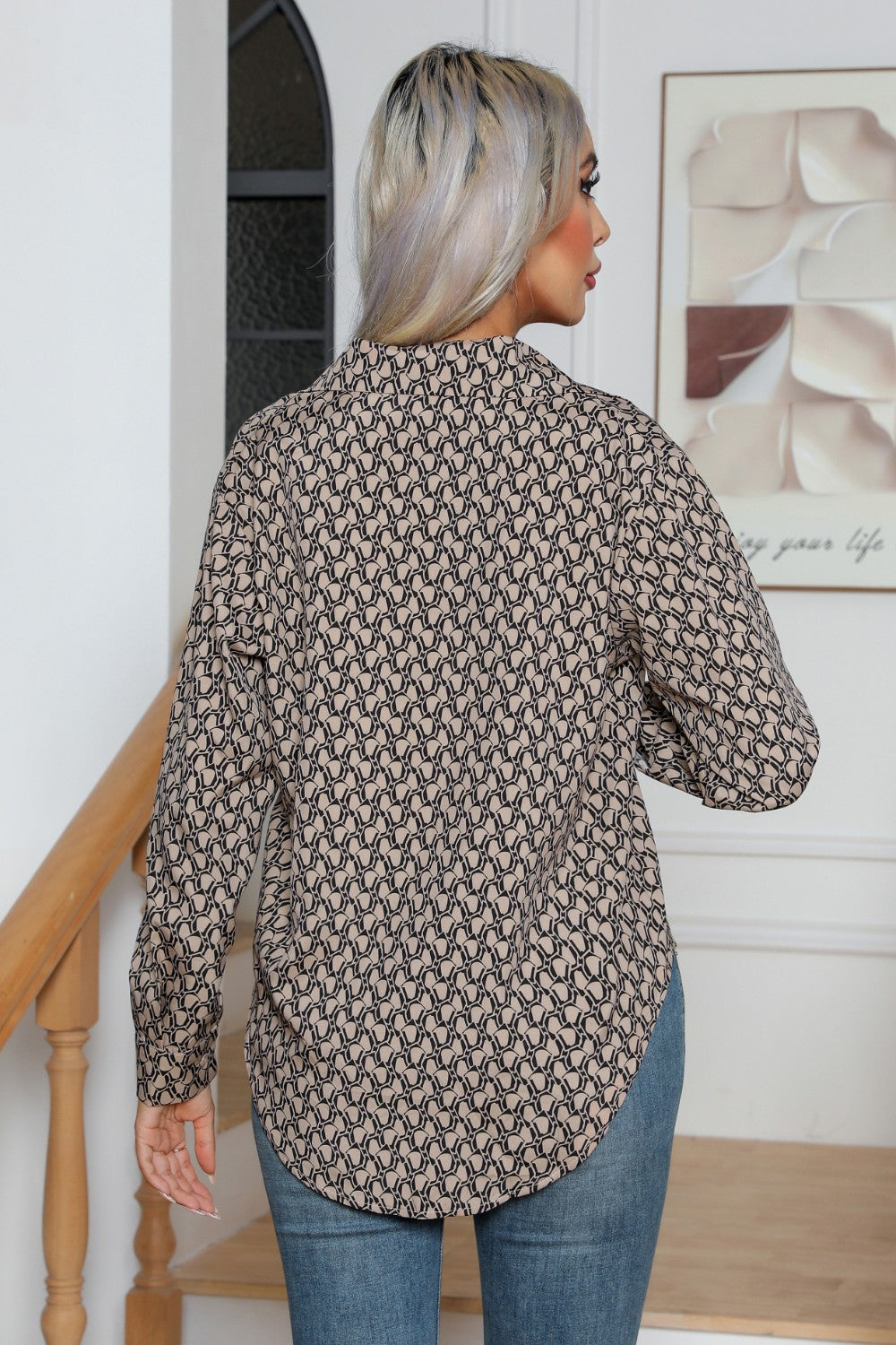 Honeybee Mumford's Printed Buttoned Long Sleeve Shirt