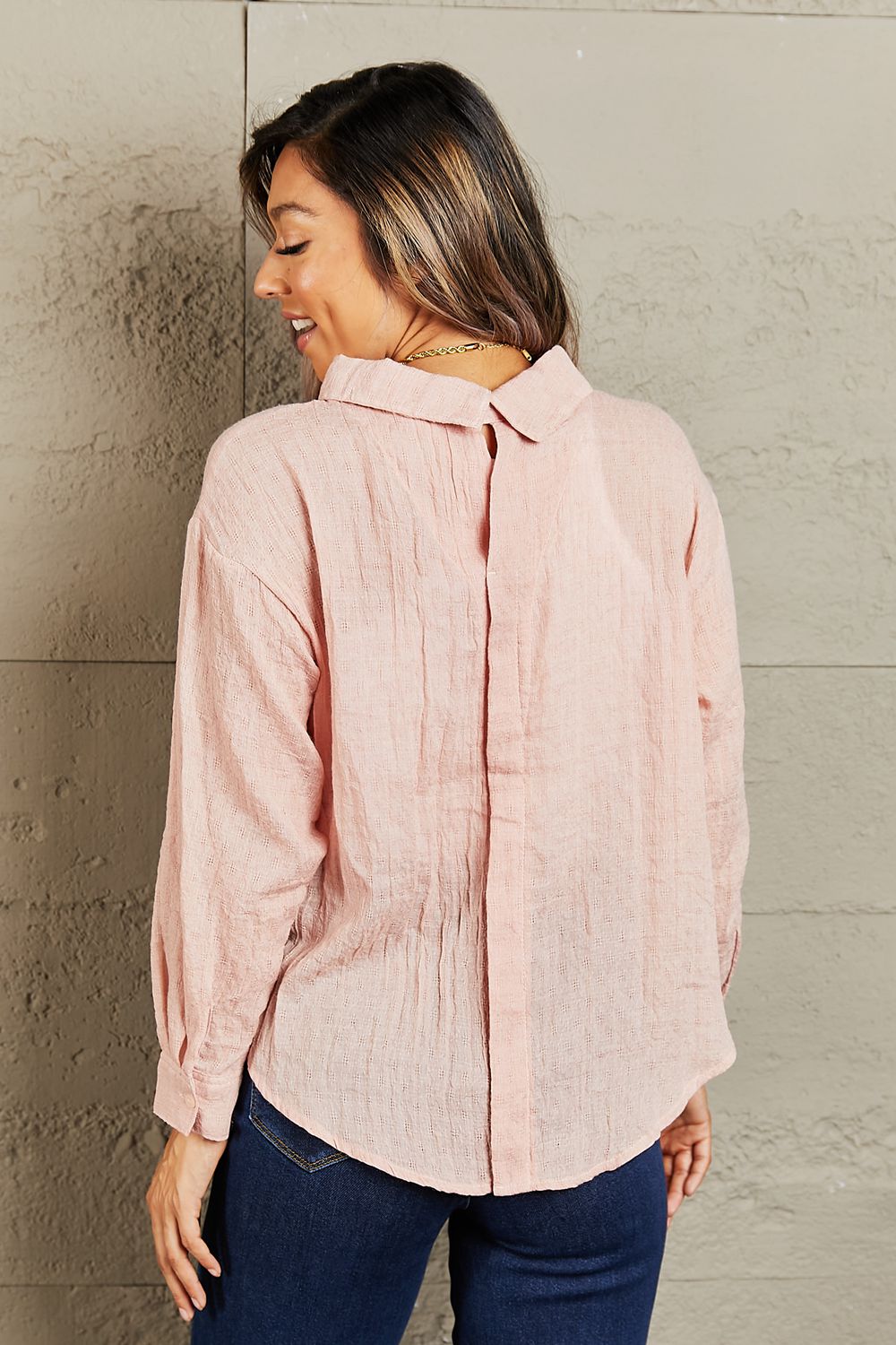 Honeybee Mumford's Petal Dew Take Me Out Lightweight Button Down Top