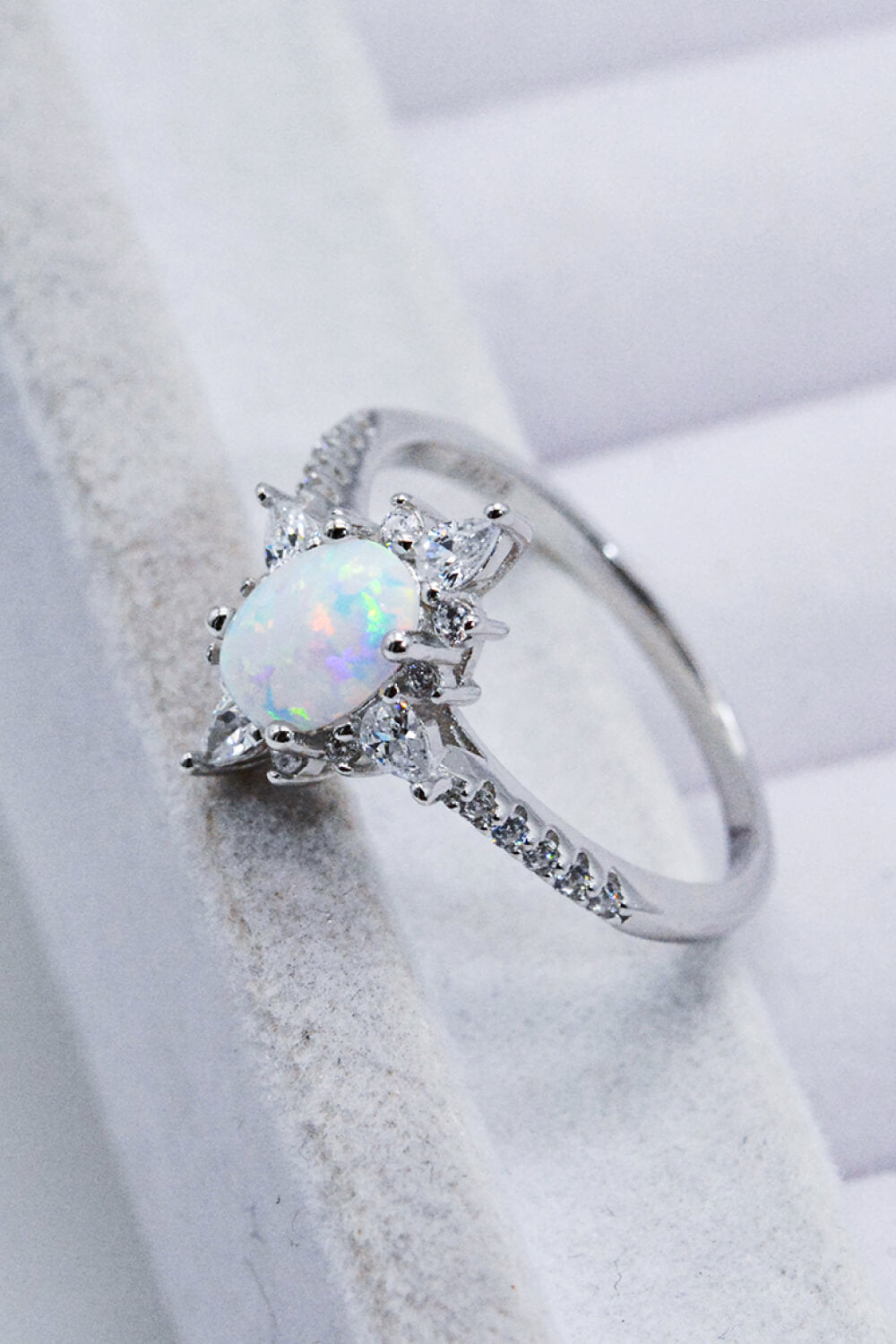 Honeybee Mumford's Platinum-Plated Opal and Ring