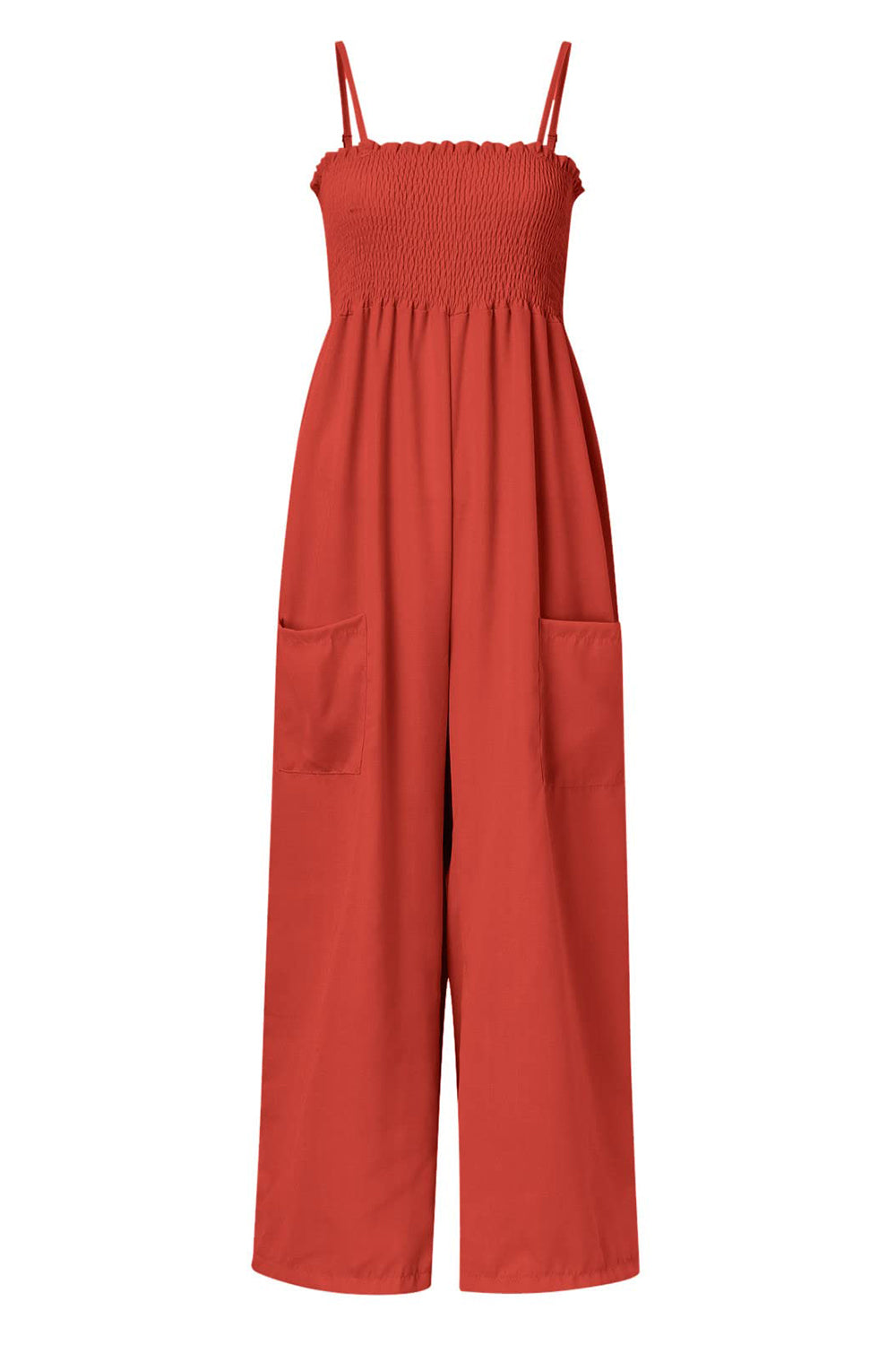 Honeybee Mumford's Smocked Spaghetti Strap Wide Leg Jumpsuit