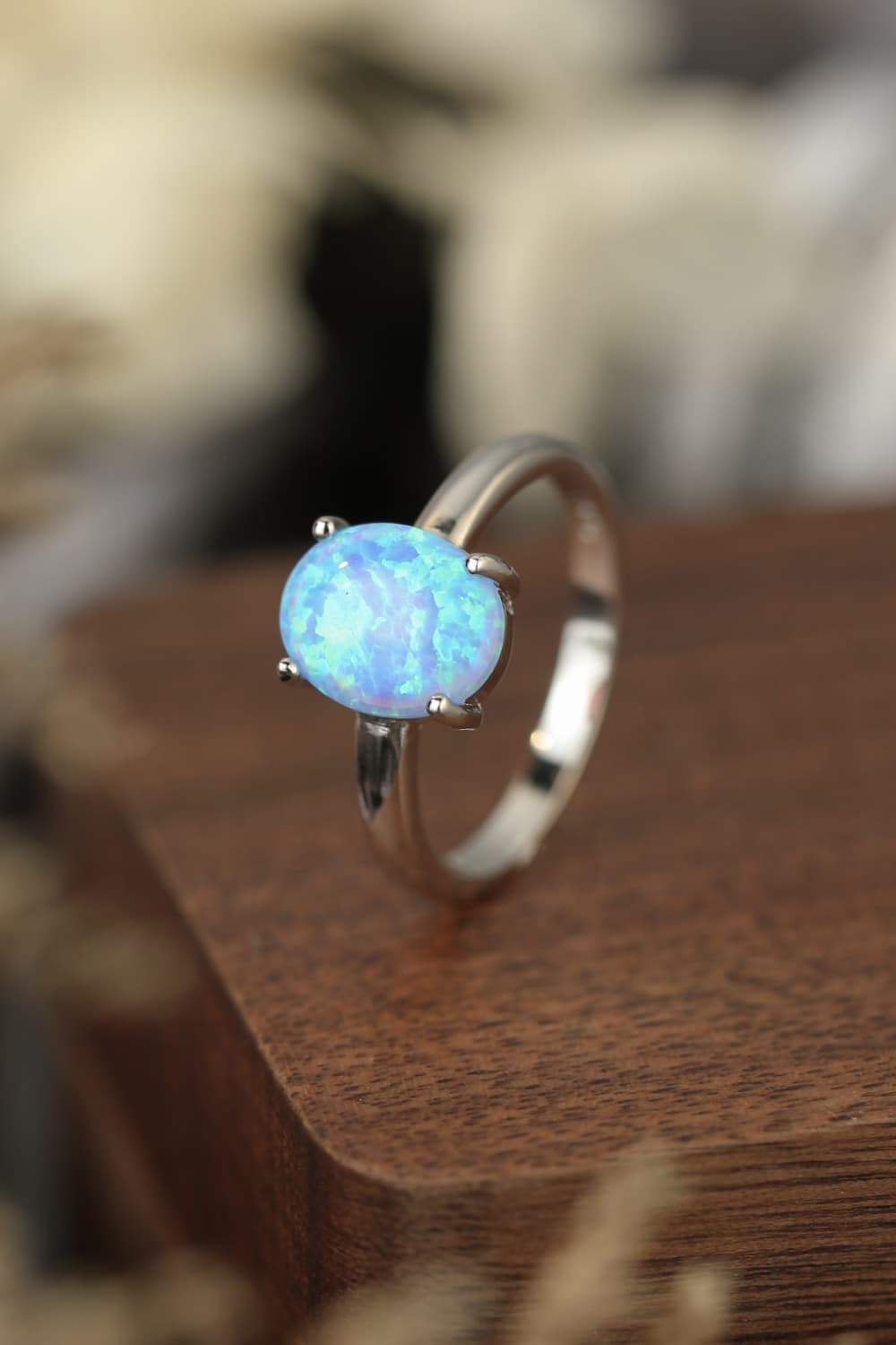 Honeybee Mumford's Sterling Silver Opal Solitaire Ring