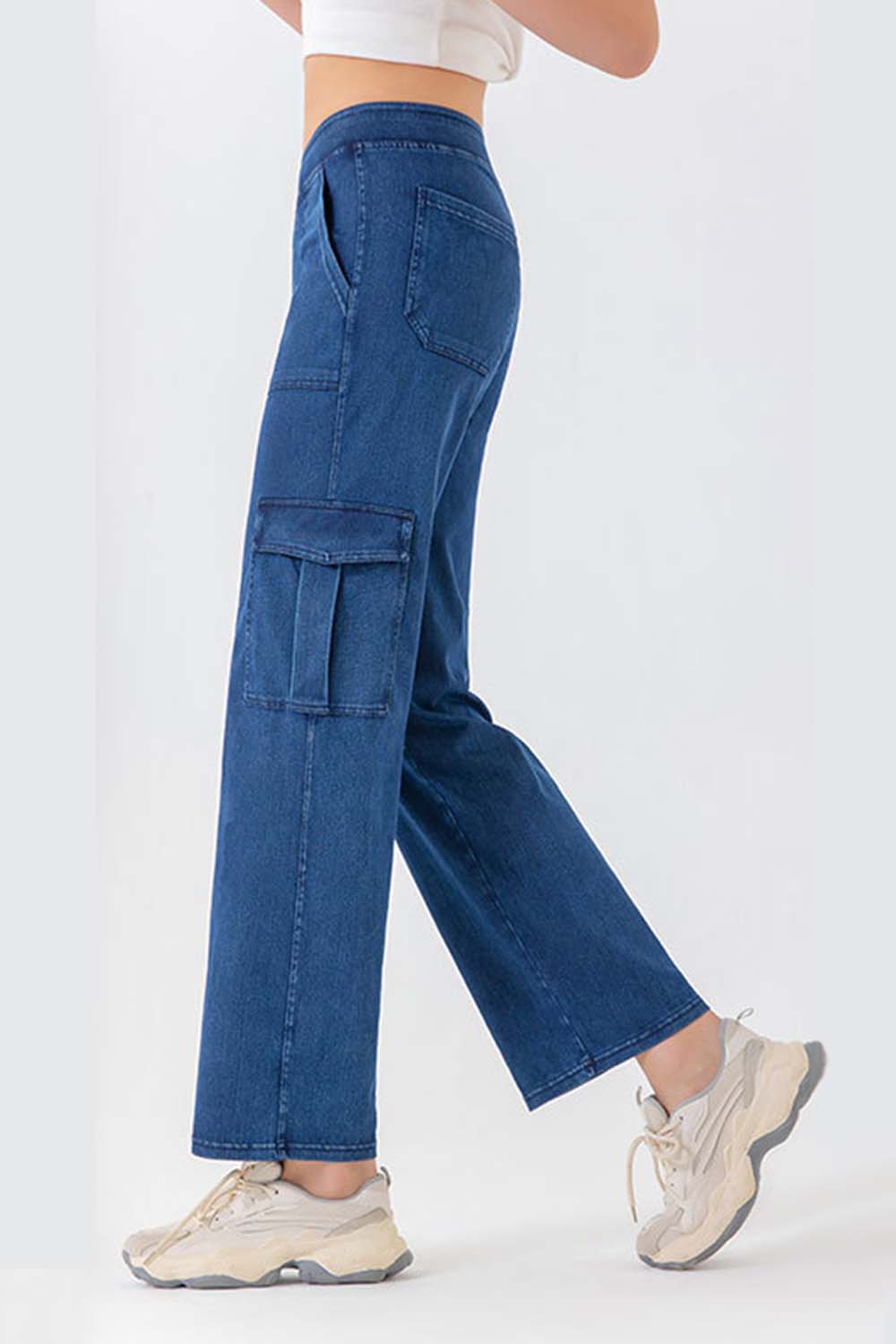 Honeybee Mumford's Buttoned Pocketed Long Jeans