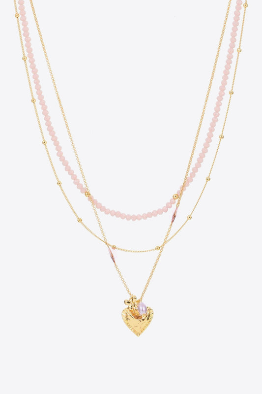 Honeybee Mumford's Heart Pendant Layered Necklace