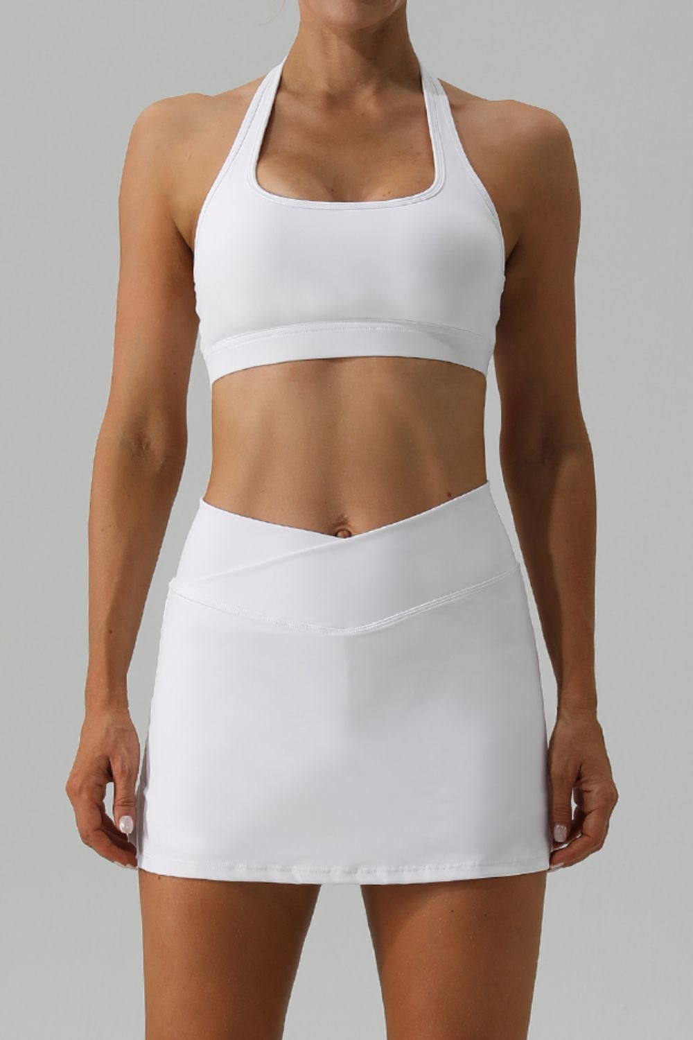 Honeybee Mumford's Halter Neck Tank and Slit Skirt Active Set