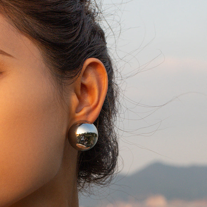 honeybee Mumford's Hemispherical Clip On Earrings