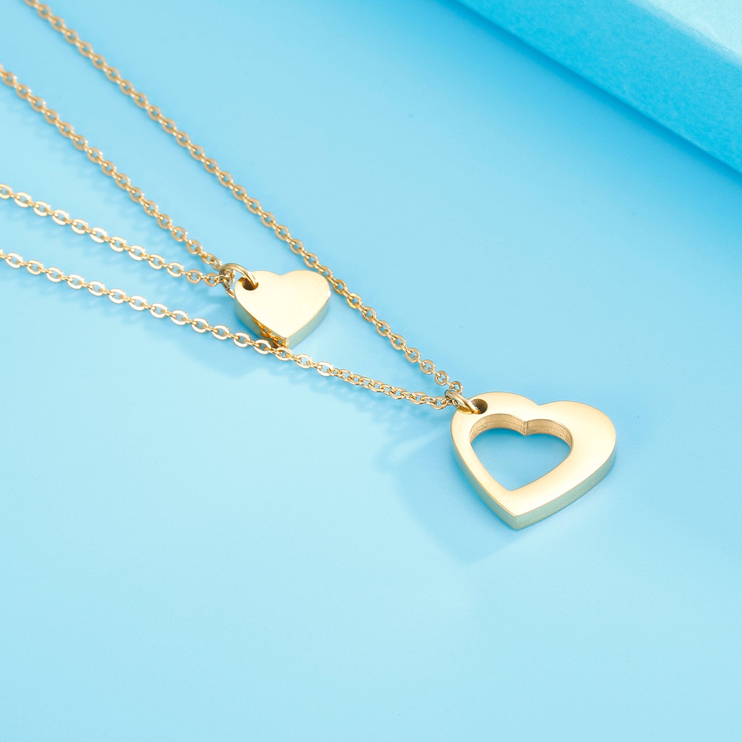 Honeybee Mumford's "Mama" Heart Cutout Double-Layered Necklace