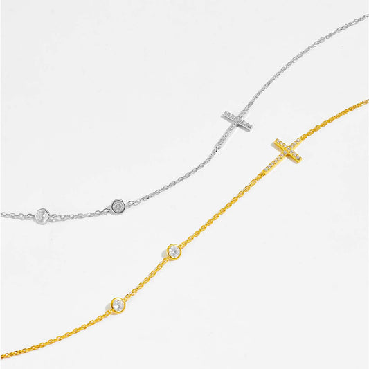 Honeybee Mumford's Sterling Silver Cross Necklace