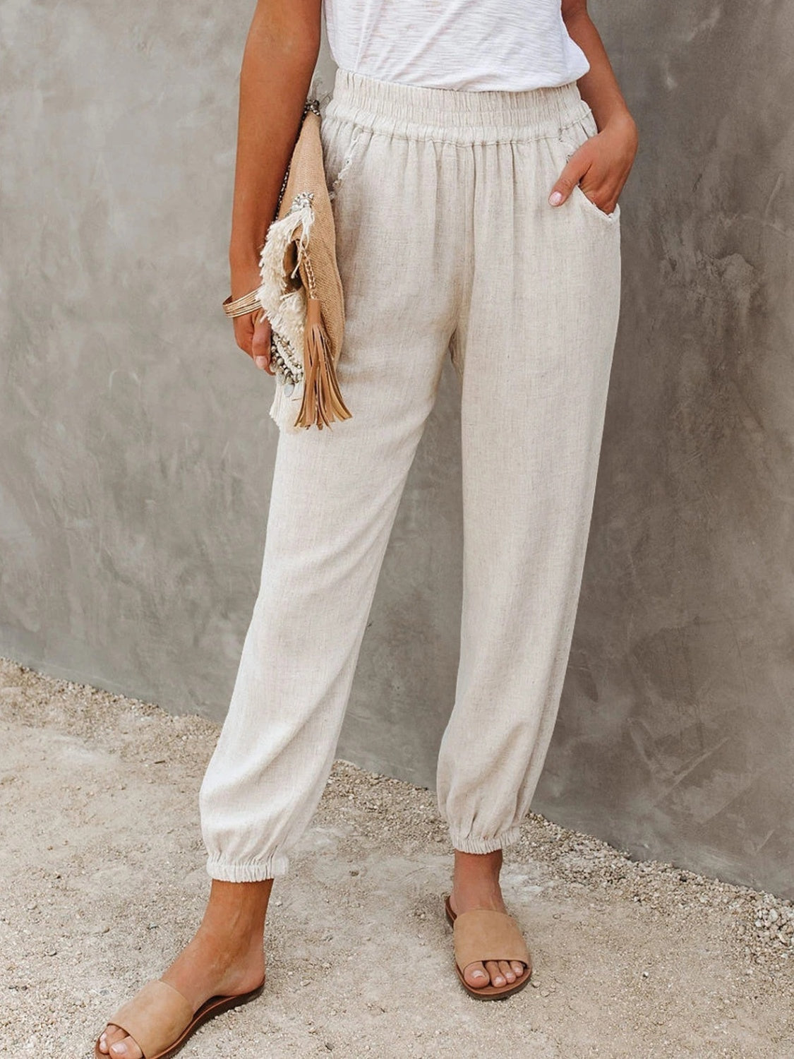 Honeybee Mumford's High Waist Cropped Pants