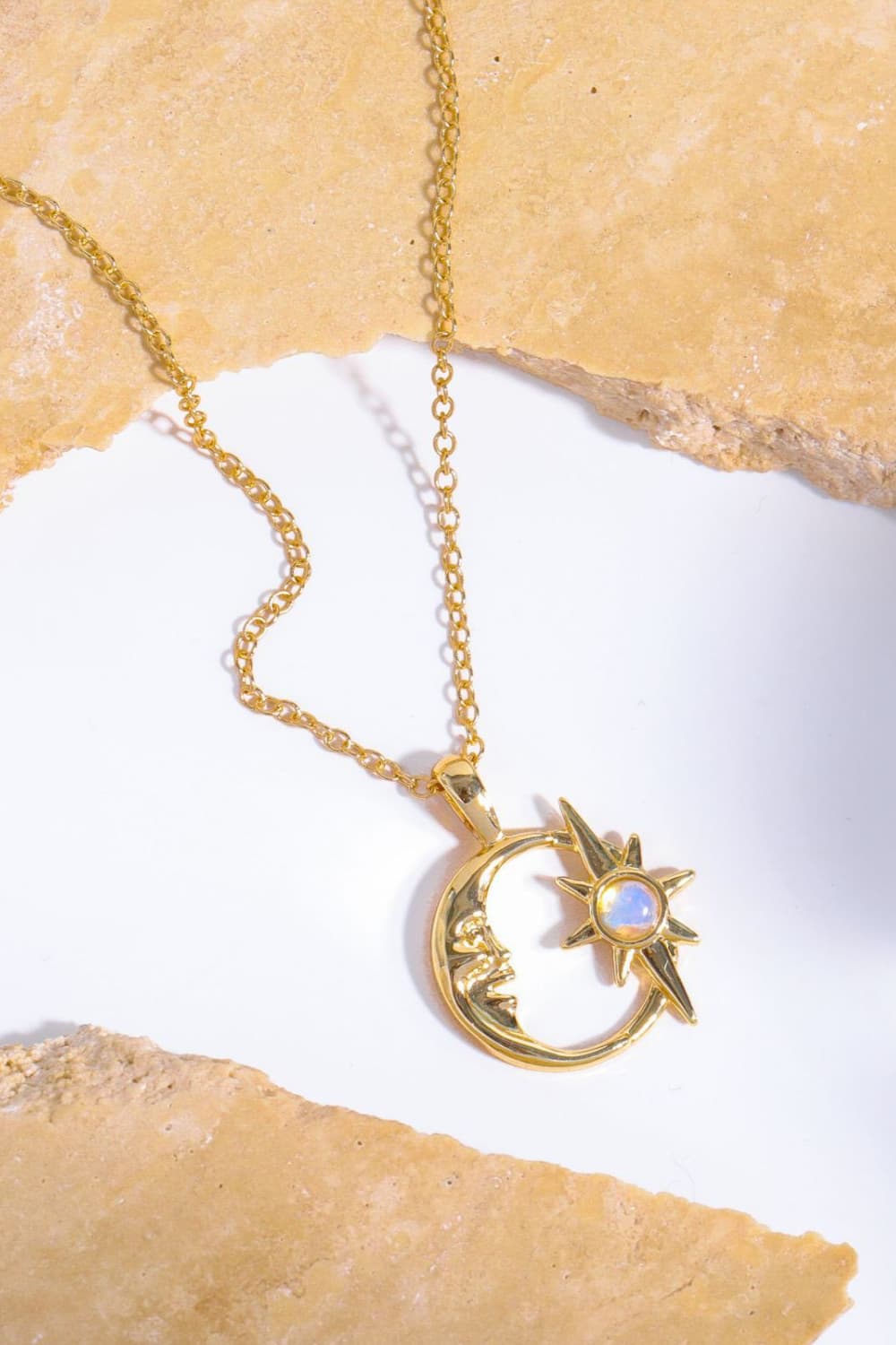 Honeybee Mumford's 14K Gold-Plated Moon & Star Shape Pendant Necklace