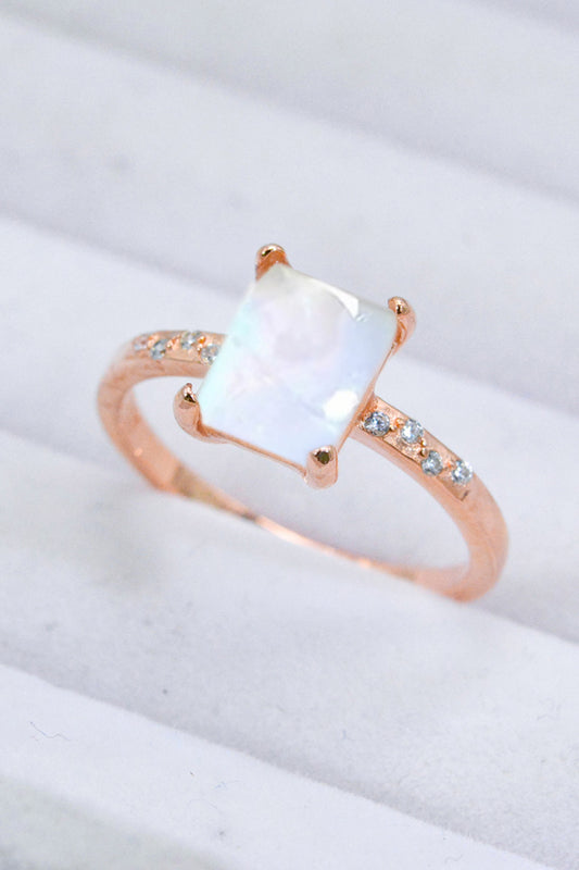 Honeybee Mumford's Square Moonstone Ring