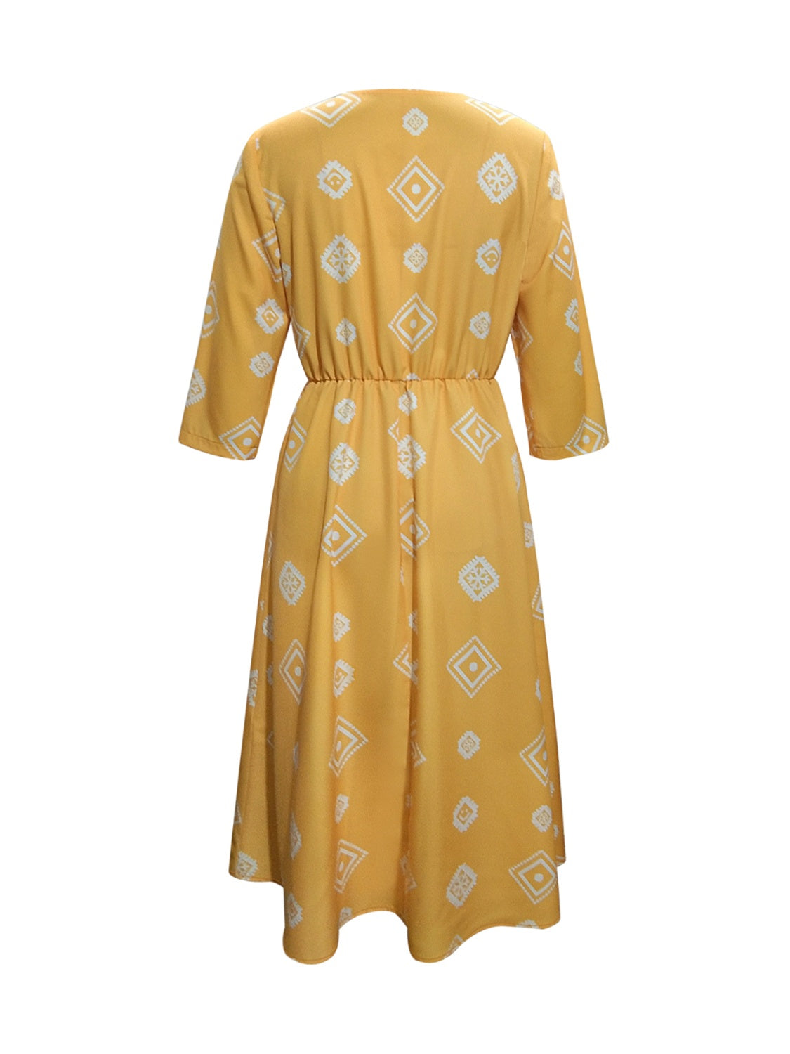 Honeybee Mumford's Geometric Notched Neck Dress