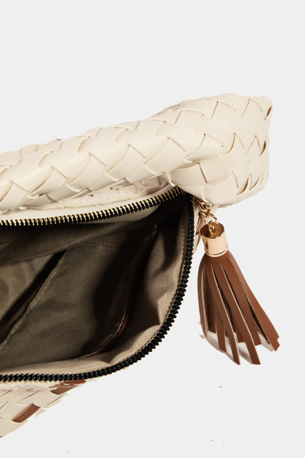 Honeybee Mumford's Tassel Detail Weave Semi Circle Bag