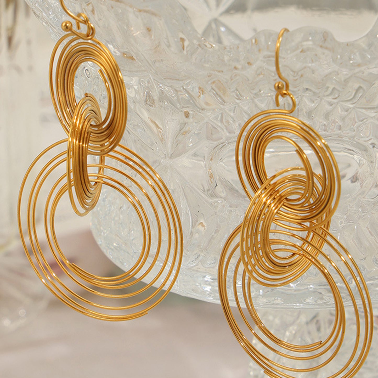 honeybee Mumford's Multi-Layered Round Shape Earrings