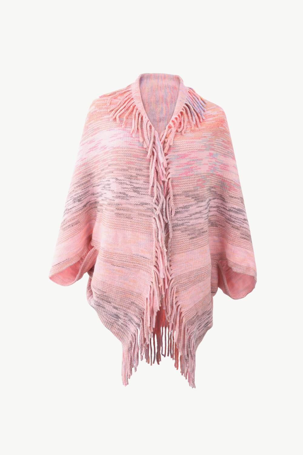 Honeybee Mumford's Multicolored Fringe Trim Poncho