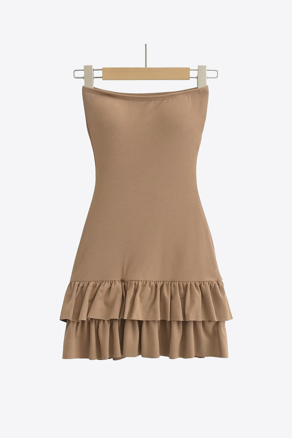 Honeybee Mumford's Strapless Ruffle Hem Dress