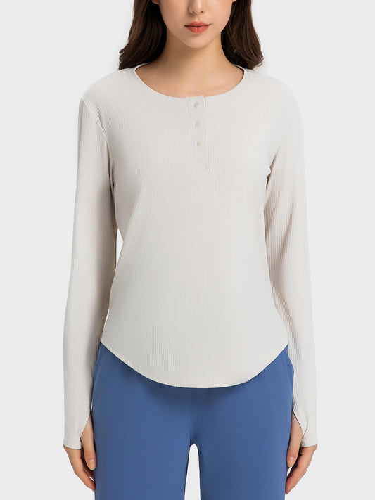 Honeybee Mumford's Round Neck Long Sleeve Sport Top