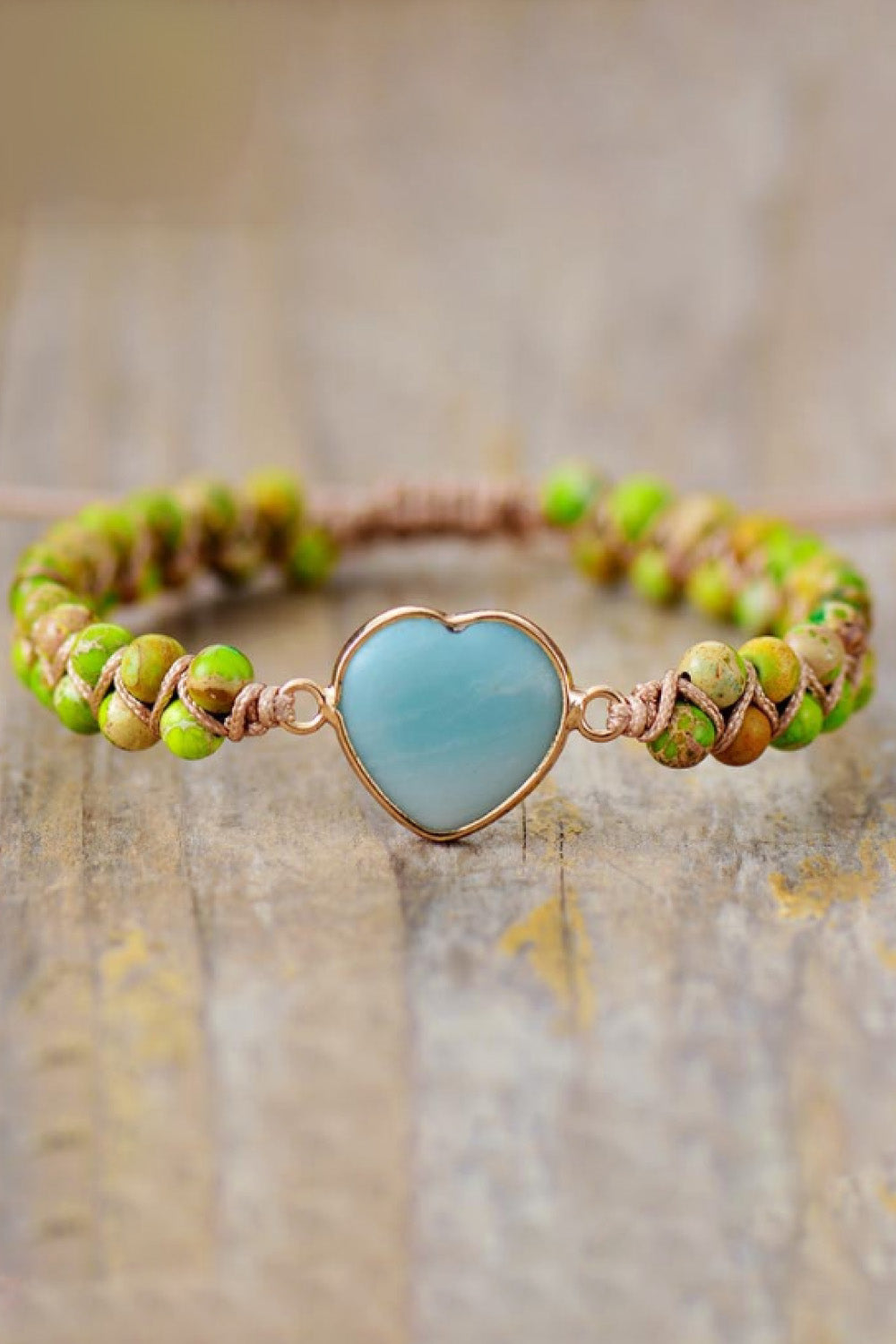 honeybee Mumford's Heart Shape Natural Stone Bracelet