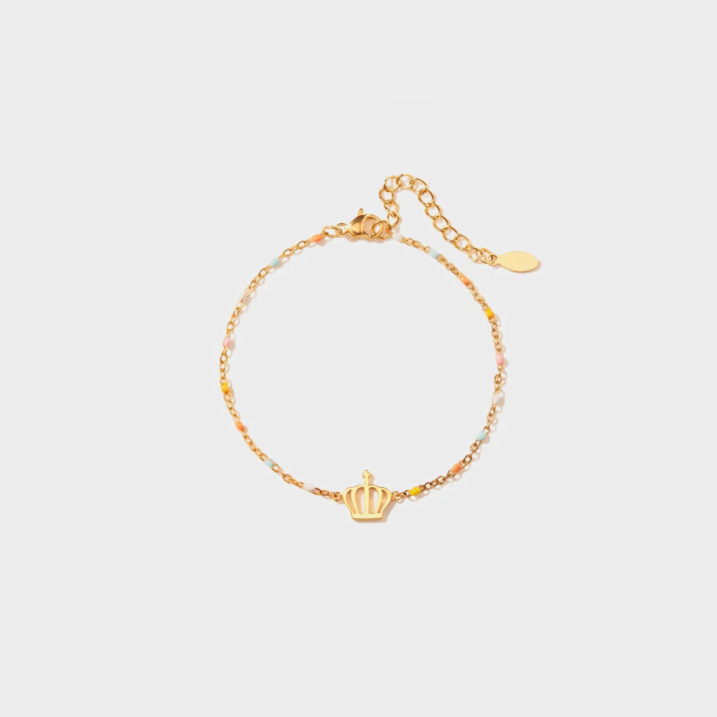 Honeybee Mumford's Crown Shape 18K Gold-Plated Bead Bracelet