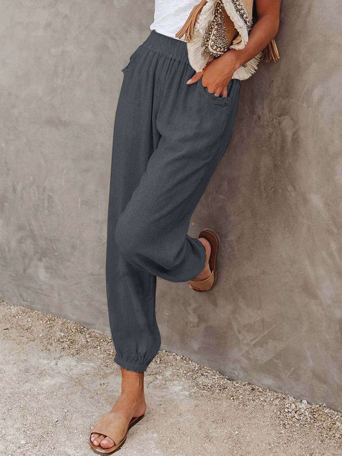 Honeybee Mumford's High Waist Cropped Pants