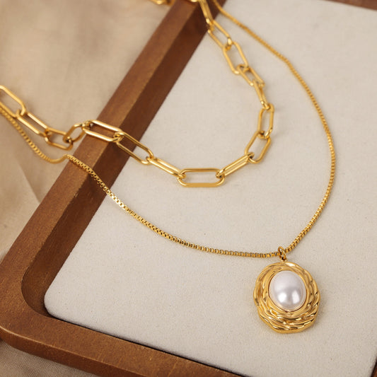 Honeybee Mumford's Pearl Double-Layered Necklace