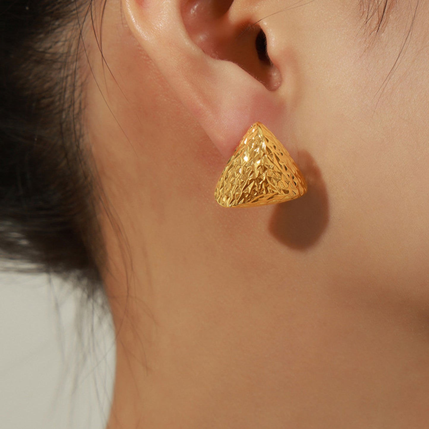 honeybee Mumford's Gold-Plated Geometric Stud Earrings